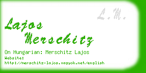 lajos merschitz business card